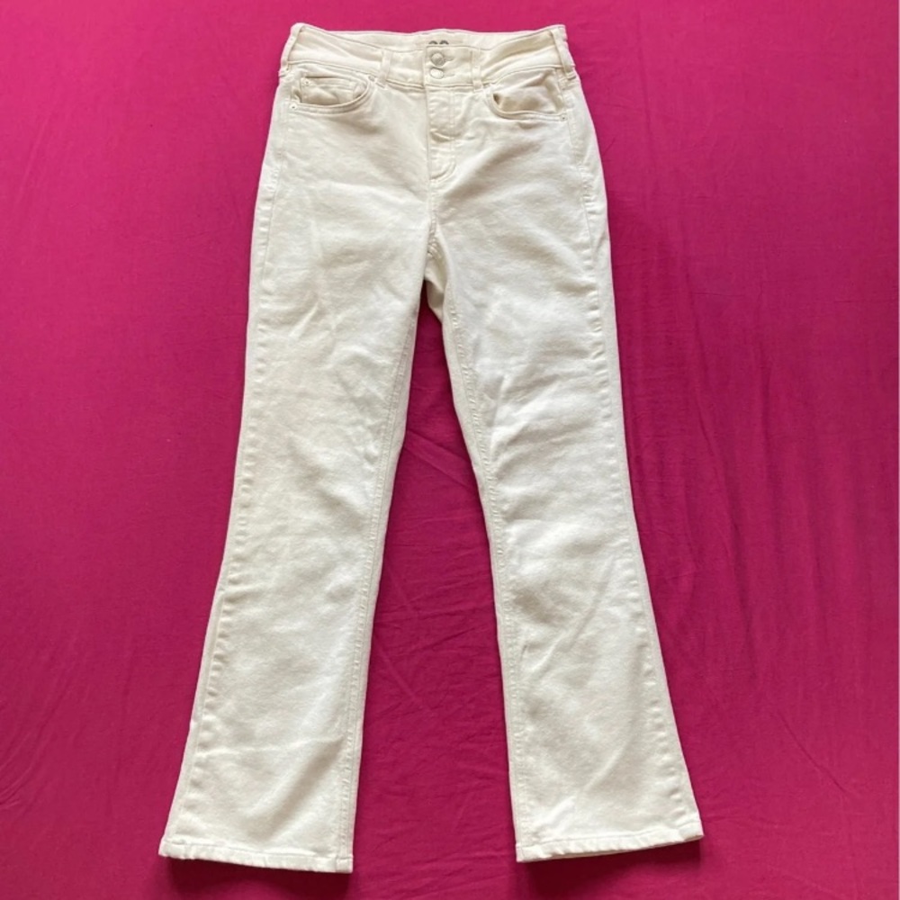 Free People white boot cut jeans